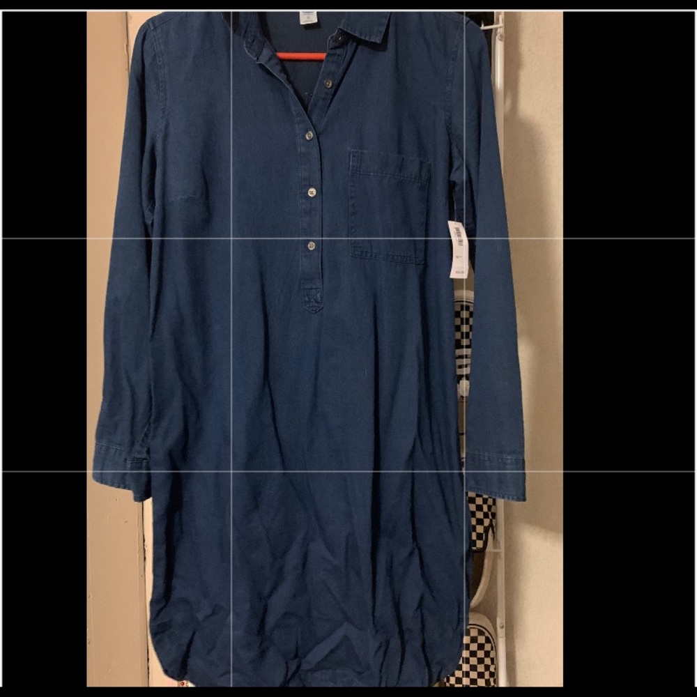 jean long sleeve dress